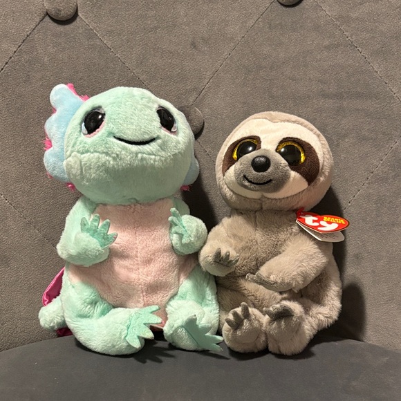 Ty Other - Ty Plush Axolotl & Sloth Duo Bundle